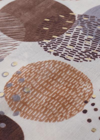 May бежевый платок с принтом - back