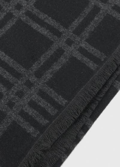 Sam черный шарф в клетку - back