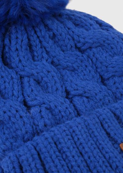 Stef синяя шапка с помпоном - back
