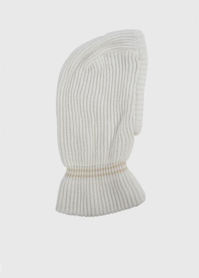 Nairi белая вязаная балаклава - back