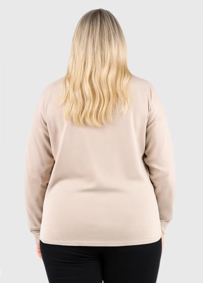 Keren бежевый свитер с карманами - back