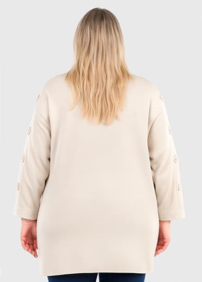 Beatrice светло-бежевый кардиган на пуговице - back