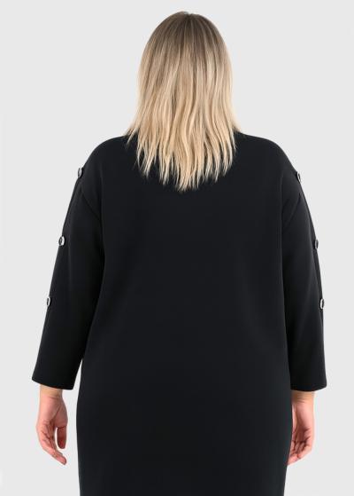 Beatrice черный кардиган на пуговице - back