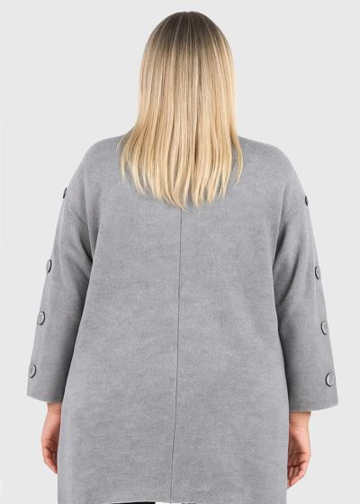 Beatrice серый кардиган на пуговице - back