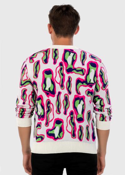 Maxim мужской свитер с принтом - back