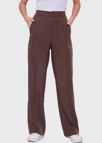 Em brown pants with pockets - back