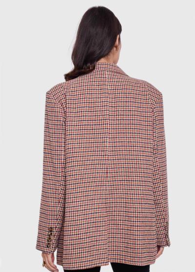 Emma checkered oversized blazer - back