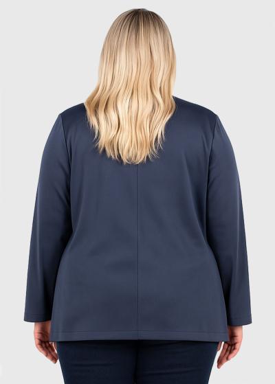 Gaby Plus Size dark blue women's blazer - back