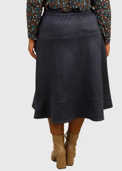 Gabrielle Plus Size dark blue skirt - back