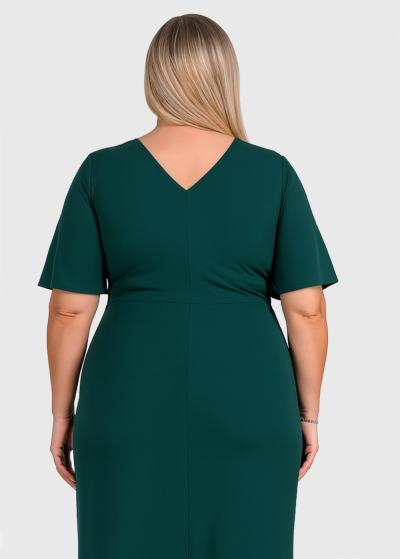 Giselle Plus Size green long evening dress - back