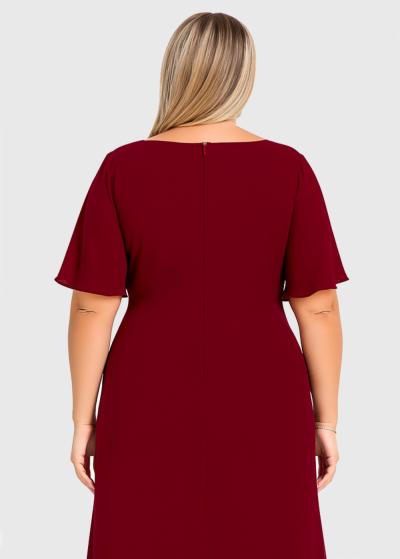 Giselle Plus Size red long evening dress - back