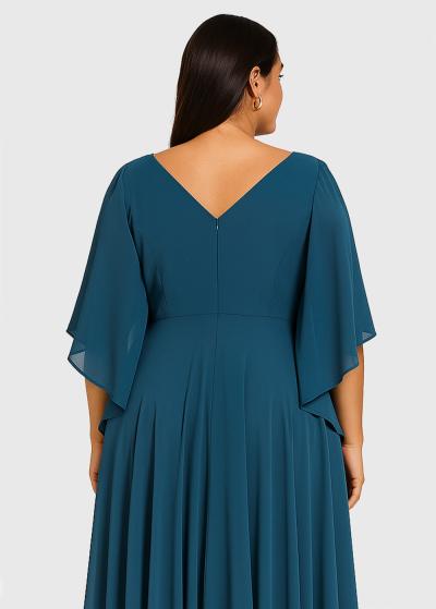 Elle Plus Size long evening dress - back