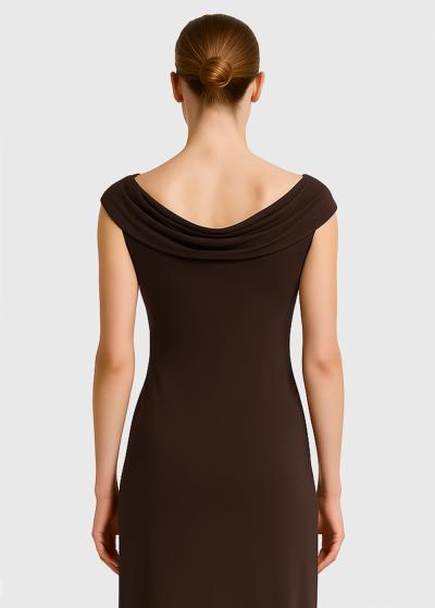Ginny brown evening dress - back