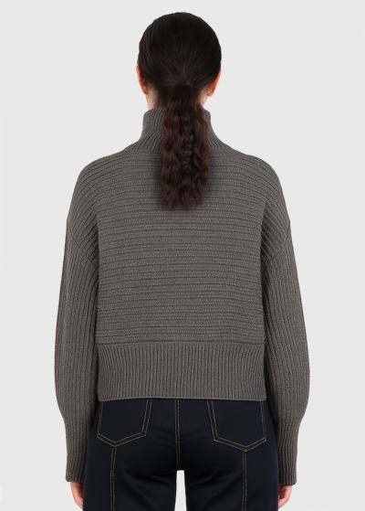 Scarlett grey high neck sweater - back