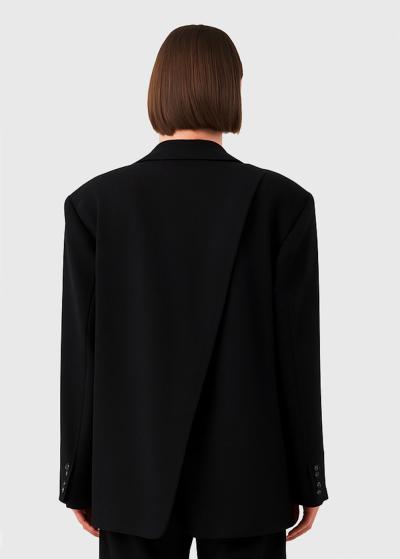 Arika black oversized blazer - back