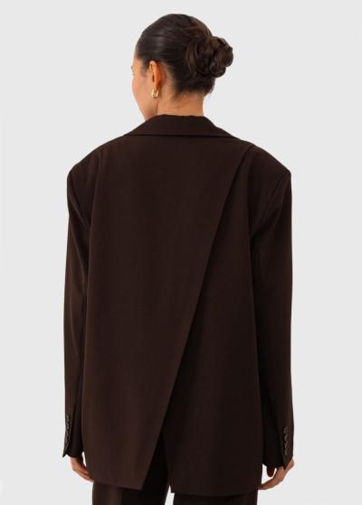 Arika brown oversized blazer - back
