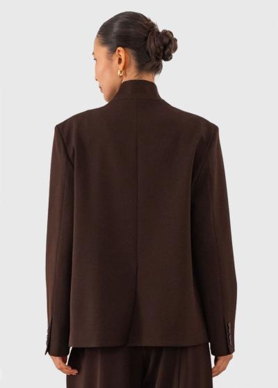 Jasmine brown women's blazer - back
