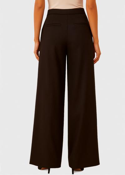Jes brown wide leg pants - back