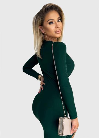 Jey green short bodycon evening dress - back