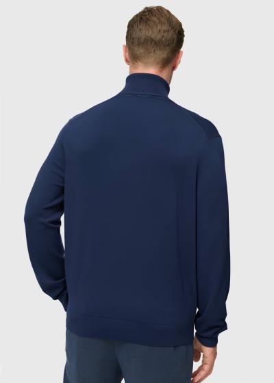 Marten dark blue high neck turtleneck - back