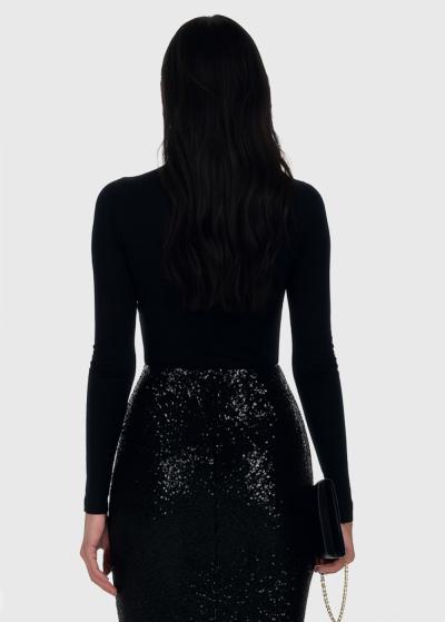Jessica black evening dress with sequins - back