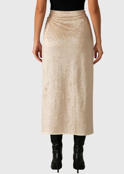 Josy gold long skirt - back