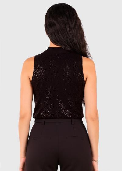 Josie brown top with sequins - back