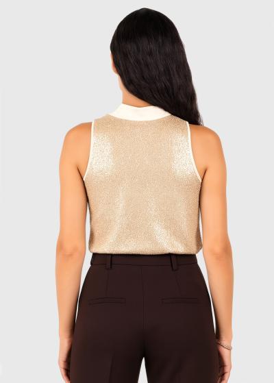 Josie gold top with sequins - back