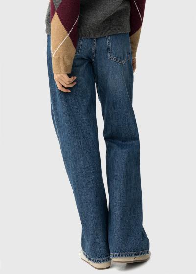 Mom Fit blue womens jeans - back