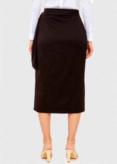 Juliett dark brown wrap skirt - back