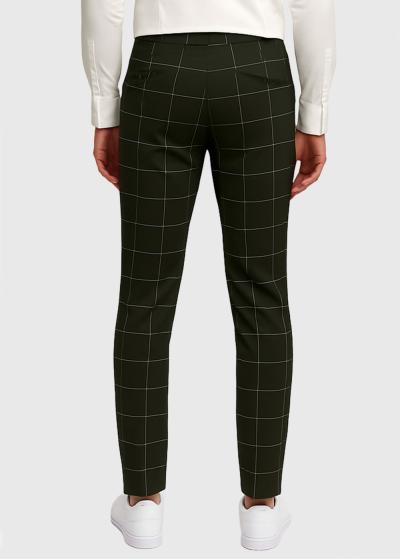 Lee green men's checkered pants - back
