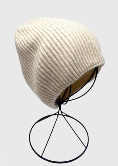 Zeyna beige knitted hat - back