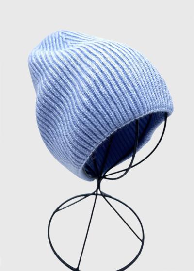 Zeyna light blue knitted hat - back