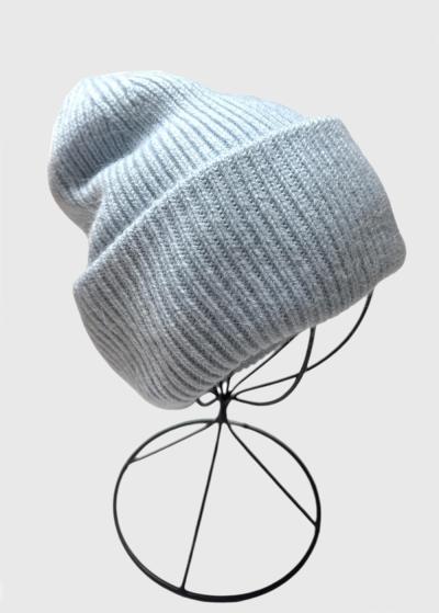Kitty light blue knitted hat - back