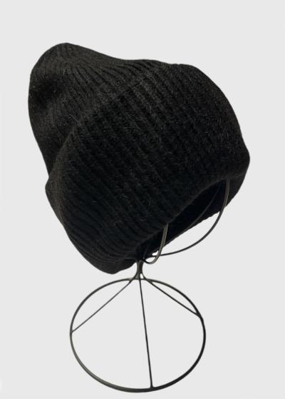Kitty black knitted hat - back