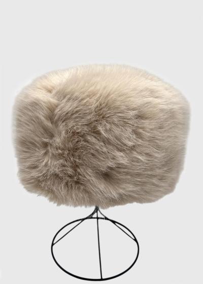 Kim beige faux fur hat - back