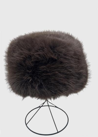 Kim brown faux fur hat - back