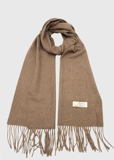 Harli dark beige fringed scarf - back
