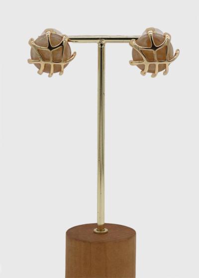 Lily beige earrings - back