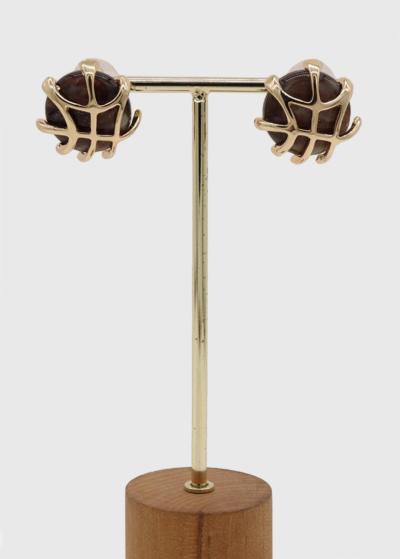 Lily brown earrings - back