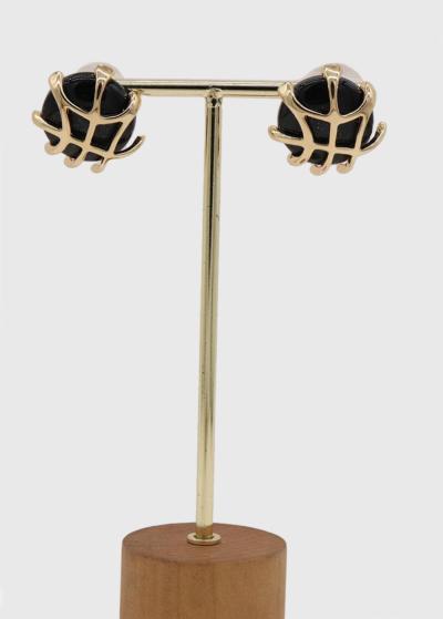 Lily black earrings - back