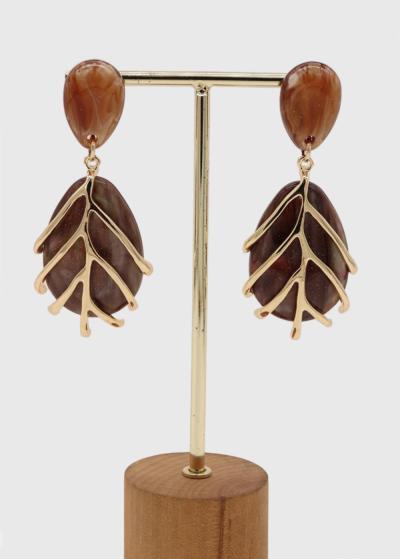 Lil brown women's earrings - back