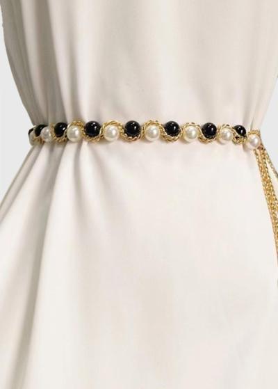 Lilibeth women's belt with pearls - back