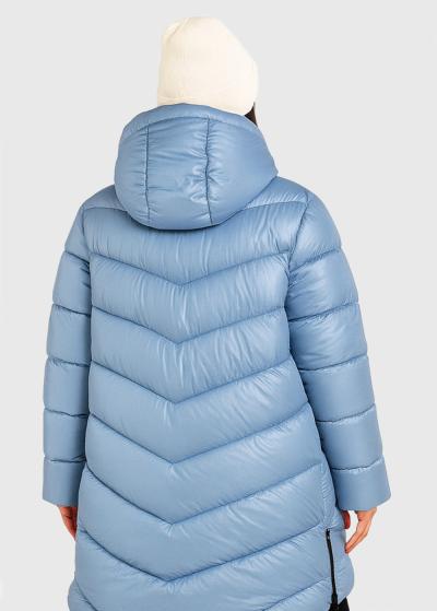 Lucy light blue jacket with hood - back