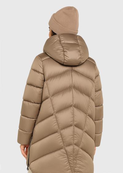 Lucy light brown jacket with hood - back