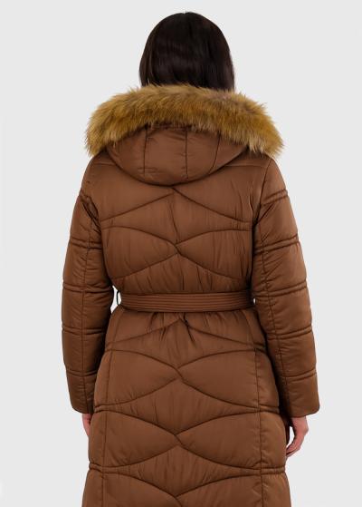 Lorraine brown long jacket - back