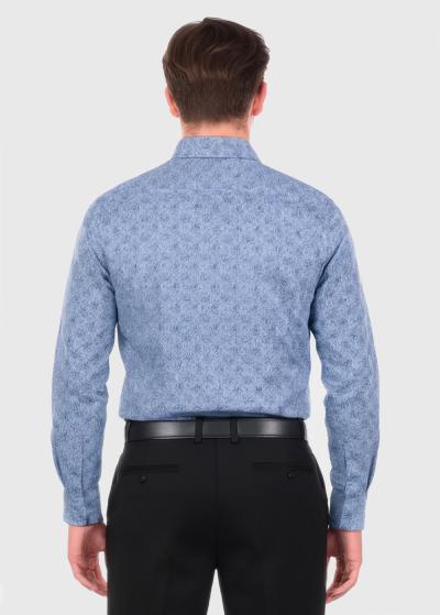 Leontis blue printed shirt  - back