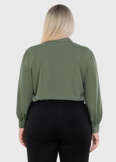 Louise khaki women's blouse - back
