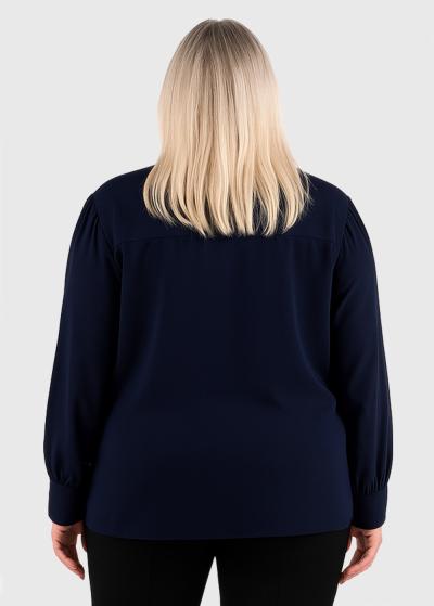 Louise dark blue women's blouse - back
