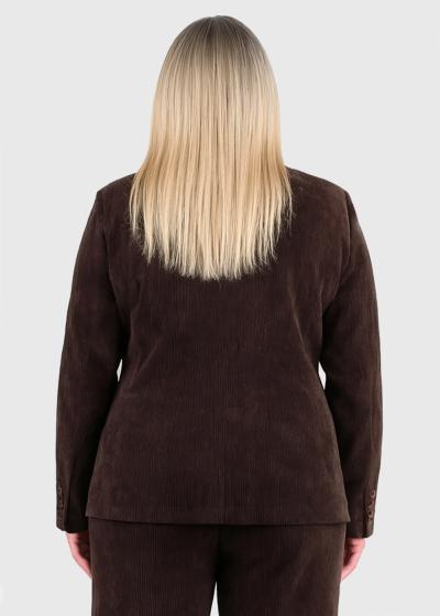 Lou Plus Size brown blazer - back